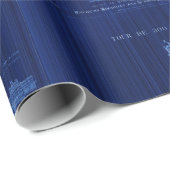 Paris Frankreich Eiffel Tower Blueprint Bau Geschenkpapier (Rolleneckpunkt)