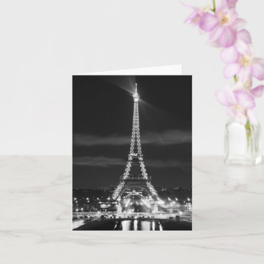 PARIS Frankreich EIFFEL TOWER City of Lights Note  Karte (Orchidee)