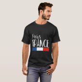 Paris Frankreich Eiffel Tower Flag Europa Französi T-Shirt (Vorne ganz)