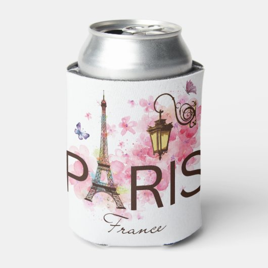 Paris Frankreich Eiffel Tower & Lamp Dosenkühler (Kanne Vorderseite)