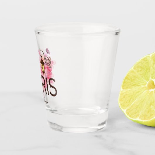 Paris Frankreich Eiffel Tower & Lamp Schnapsglas (Rechts)