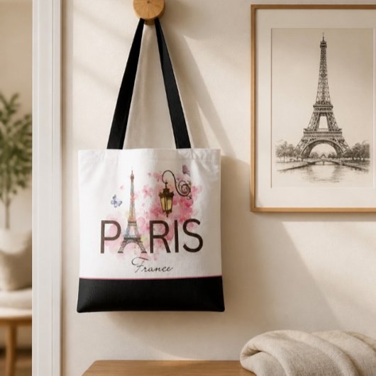 Paris Frankreich Eiffel Tower & Lamp Tasche