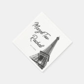 Paris Frankreich Eiffel Tower Mazel Tov Napkins Serviette (Ecke)