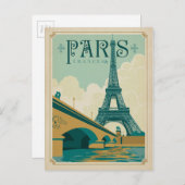 Paris Frankreich - Eiffel Tower Postkarte (Vorne/Hinten)