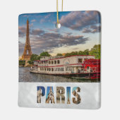 Paris Frankreich Eiffel Tower Seine Schiff Keramikornament (Links)