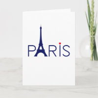 Paris Frankreich Eiffel Tower Text und Herz