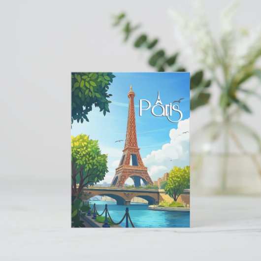 Paris Frankreich - Eiffel Tower Travel Postkarte (Stehend Vorderseite)