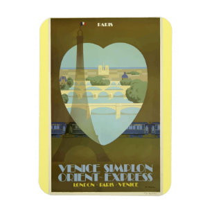 Paris Frankreich Eiffel Tower Vintag Orient Expres Magnet