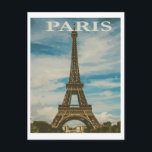 Paris Frankreich Eiffel Tower Vintage Reise Postka Postkarte<br><div class="desc">Reisepostkarten</div>