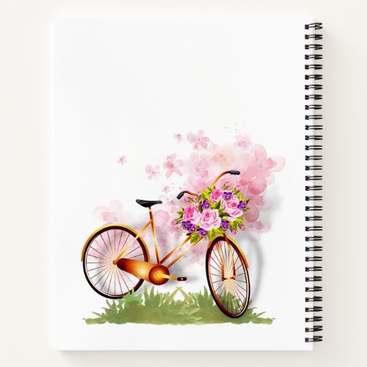 Paris Frankreich Eiffel Tower Vintange Lamp Bicycl Notizblock (Rückseite)