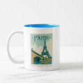 Paris Frankreich - Eiffel Tower Zweifarbige Tasse (Links)