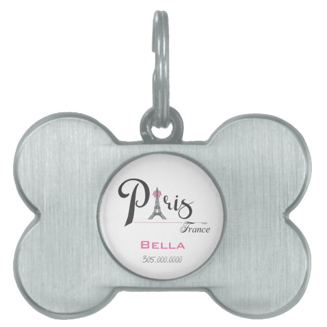 Paris Frankreich Eiffelturm Adorable Niedlich Tiermarke (Vorderseite)