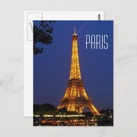 Paris Frankreich Eiffelturm am Nachmittag Postkarte (Vorne/Hinten)