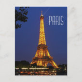 Paris Frankreich Eiffelturm am Nachmittag Postkarte (Vorderseite)