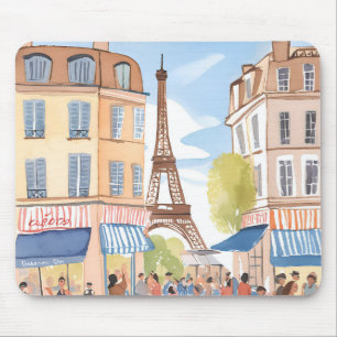 Paris Frankreich Eiffelturm   Aquarell Reise Mousepad