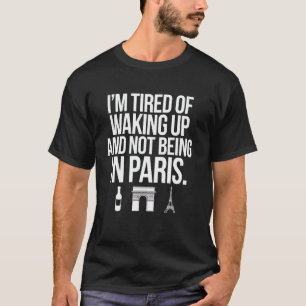 Paris Frankreich Eiffelturm Arc de Triomphe Wein L T-Shirt