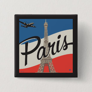 Paris Frankreich   Eiffelturm Button