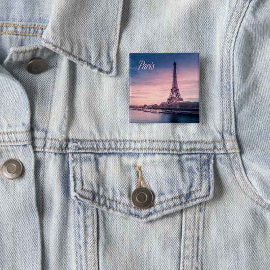 Paris-Frankreich-Eiffelturm Button (Beispiel)