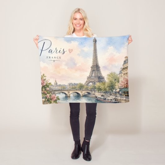 Paris Frankreich Eiffelturm Fluss Seine  Fleecedecke (Beispiel)