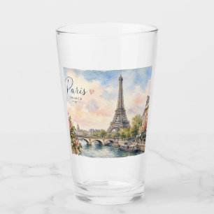 Paris Frankreich Eiffelturm Fluss Seine Glas