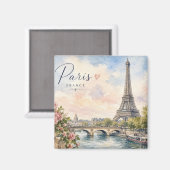 Paris Frankreich Eiffelturm Fluss Seine Magnet (Vorderseite/Rückseite)
