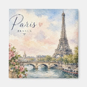 Paris Frankreich Eiffelturm Fluss Seine Magnet (Vorne)
