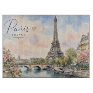 Paris Frankreich Eiffelturm Fluss Seine Schneidebrett