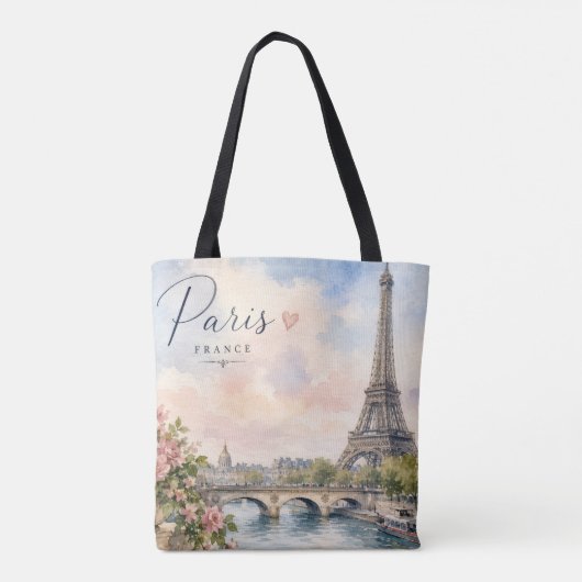 Paris Frankreich Eiffelturm Fluss Seine Tasche (Rückseite)