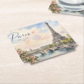 Paris Frankreich Eiffelturm Fluss Seine Untersetzer (angewinkelt)