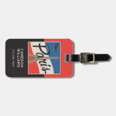 Paris Frankreich | Eiffelturm Gepäckanhänger (Vorderseite horizontal)