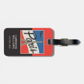 Paris Frankreich | Eiffelturm Gepäckanhänger (Rückseite horizontal)