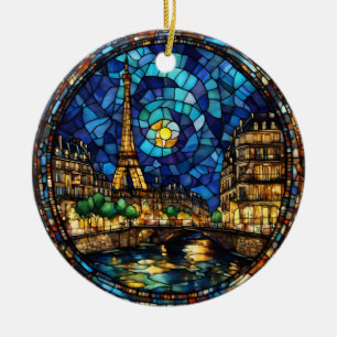 Paris Frankreich Eiffelturm  Keramik Ornament