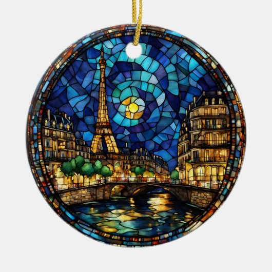 Paris Frankreich Eiffelturm Keramik Ornament (Vorne)
