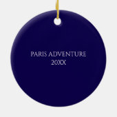Paris Frankreich Eiffelturm Keramik Ornament (Hinten)