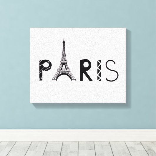 Paris, Frankreich | Eiffelturm Leinwanddruck (Insitu (Holzboden))