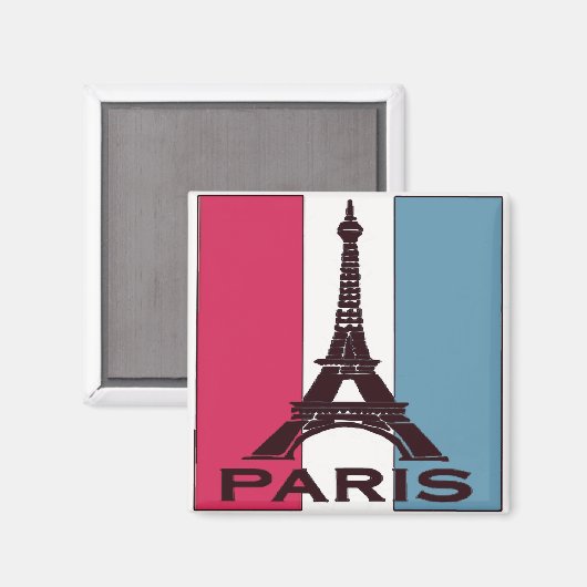 Paris, Frankreich, Eiffelturm Magnet (Vorderseite/Rückseite)