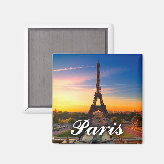 Paris, Frankreich - Eiffelturm Magnet (Vorderseite/Rückseite)