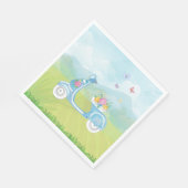 Paris Frankreich Eiffelturm mit Scooter-Party Serviette (Ecke)