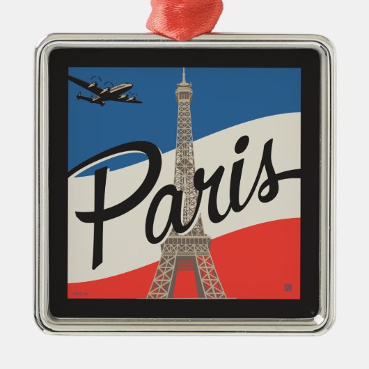 Paris Frankreich | Eiffelturm Ornament Aus Metall (Vorne)
