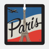 Paris Frankreich | Eiffelturm Ornament Aus Metall (Rückseite)