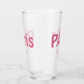 Paris Frankreich Eiffelturm Pink Personalisiert Glas (Links)