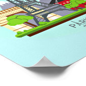 Paris Frankreich, Eiffelturm Poster (Ecke)