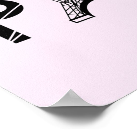 Paris, Frankreich | Eiffelturm Poster (Ecke)