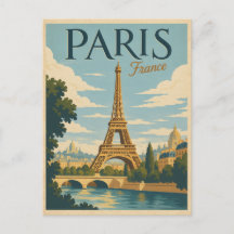Paris, Frankreich Eiffelturm Postkarte