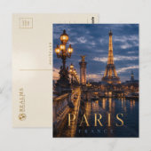 Paris Frankreich Eiffelturm REALMS Postkarte (Vorne/Hinten)