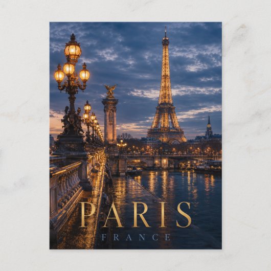 Paris Frankreich Eiffelturm REALMS Postkarte (Vorderseite)