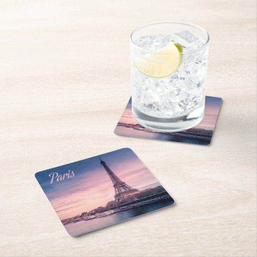 Paris-Frankreich-Eiffelturm Rechteckiger Pappuntersetzer (Vor Ort)