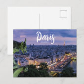 Paris Frankreich Eiffelturm Reise Postkarte (Vorne/Hinten)