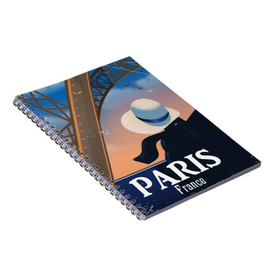 Paris-Frankreich-Eiffelturm-Reiseplakat Notizblock (Rechte Seite)