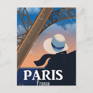 Paris-Frankreich-Eiffelturm-Reiseplakat Postkarte